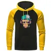 Hommes Hoodies Style Européen Américain Personnalité Fumer Singe Hommes À Capuche Raglan Surdimensionné Vêtements Ras Du Cou Swetshirt Mode Pull