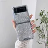 Cas de téléphone portable pour Samsung Galaxy Z Flip 4 3 5G F7110 F7070 Unique Glitter Bling Phone Case Cover L230731