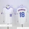 Vintage Movie Baseball Wears Jersey 52 Yoenis Cespedes 18 Darryl Strawberry 30 Michael Conforto 1969 31 Mike Piazza 41 Tom Seaver Men Women Youth Size S--XXXL