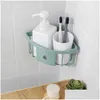 Étagères de salle de bain évier de cuisine égouttoir mural coin rangement égouttoir à savon étagère porte-serviettes organisateur accessoires Drop Deli Dhiwe