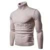 Hommes chandails hommes hiver col roulé à manches longues pull chaud pull mince torsion tricots col haut hommes vêtements J230802