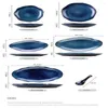 Пластины глазурь и звездное небо керамическое посуду в европейском стиле ретро фруктовые салат тарелка домохозяйство домохозяйство