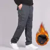 Pantaloni da uomo Inverno Addensare Uomo Doppio strato in pile Tuta calda Pantaloni larghi in cotone da uomo di alta qualità Cargo Plus 5XL