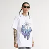 Men's T Shirts Hand LACIBLE Tshirts Hip Hop Harajuku Clock Print Oversized Tees Streetwear Fashion Short Sleeve T-Shirts Hipster Cotton Tops