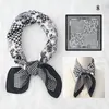 Scarves Floral Square Scarf Head Neck Stain Silk Paisley Sunscreen Hijab Neckerchief Headscarves Fashion DIY