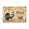 Vintage Poussins En Métal Affiche Rétro FarM Tin Sign Décor Poulet Oeuf Rouillé Métal Plaque Décorative Plaque Signe Mur Décor Animal Fer Peinture 30X20CM w01