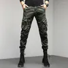 Men's Pants American Fashion Label Retro Camouflage Military Slimming Leggings Spring Slim Fitting Multi Pocket Pure Cotton Work Casua