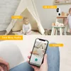 Caméra WiFi 4MP avec double écran bébé moniteur Vision nocturne intérieur Mini PTZ sécurité IP caméra CCTV Surveillance iCsee caméras