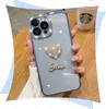 Handyhüllen Klares Bohren Bling Glitzer 3D-Liebesdiamant Weiche Silikon-Telefonhülle für iPhone 14 13 12 11 Pro Max 7 8 X XS XR Plus SE 3 Abdeckung L230731