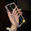 Casos de telefone celular moda luxo glitter diamante capa de telefone à prova de choque para Samsung S22 S21 + S20 Ultra A51 A73 A52 S9 M33 A71 A12 Capa protetora L230731