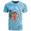T-shirts pour hommes Tesskel Fidji tribu polynésienne tortue drapeau de pays imprimé en 3D décontracté Streetwear chemise à manches courtes hommes femmes t-shirts haut