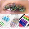 Falska ögonfransar Abonnie New Mix Colors Glitter Eyelash Extensions glänsande färgglada falska fransar Faux volym individuella fransar levererar x0806