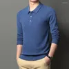 Erkek Sweaters Kaşmir Gömlek Kış Sonbahar Dönüşü Yok Yün Triko Erkek Saf Düğmeleri Kazak Jumper Uzun Kollu