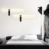 Duvar lambaları İtalyan Lamba Tasarımcısı Minimalist Uzun Sconce Oturma Odası Koridor Sanat Yaratıcı Yatak Odası Banyo Işıkları