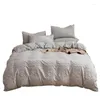 Bedding Sets Nordic Style Embroidery Floral Duvet Cover Bed Sheet And Pillowcase AB Side Quilt Weave For All Seasons