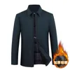 Мужские куртки деловая куртка повседневная выключающая воротника на молнии 2023 Простая модная мужская одежда Офис Obternwear Мужские топы