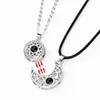 Choker 5PCSFashion Couple Matching Necklace Sun Moon Necklaces For Lovers Gift Heart Magnetic Paired Pendant Jewelry Chain