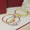 Esigner armband guld juvelery för kvinnor män armband av alla smycken i rostfritt stål inte allergiska snabbfärg naglar armband