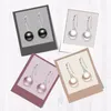 Stud WOSTU 100% Real 925 Sterling Silver Trendy Elegant Pink Simulated Pearl Drop Earrings For Women Jewelry Dropshiping CQE145 230801