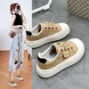 Mode Femme Fille Casual Femmes Designer Chaussures En Cuir Plate-Forme Baskets Beige Noir Blanc En Plein Air Femmes À Lacets Baskets De Sport Gratuit 76 s