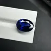 Lösa ädelstenar Meisidian 5x7-13x18mm Blue Sapphire Gemstone Beads 34# Corundum Oval Cut Stone