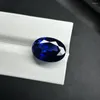 느슨한 보석 Meisidian 5x7-13x18mm 블루 사파이어 보석 구슬 34# Corundum Oval Cut Stone