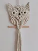 Home Accents Bohemian Decorative Objects Owl Pendant Hand-woven Lace Wall Hanging Tapestry