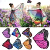 Scarves Kids Butterfly Performance Wings Cosplay Accessories Halloween Carnival Props Wing Costumes For Girls Boy Cloak Party Favor Gift