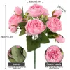 Decorative Flowers 5 Heads Roses Artificial Home Decorations Pography Props Manual DIY Fake Flower Wedding Decoration Rose