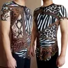 Stage Wear Zomer Men'S Latin Dance Top Korte Mouwen Professionele Moderne Tops Ballroom Competitie Shirts Mannelijke Praktijk DWY2237