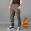 Pantalon homme tactique polaire hiver Cargo Double couche épais chaud Baggy mâle extérieur survêtement militaire armée pantalon Long