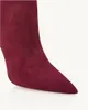 Winter Women Manzoni Bootse Boots Senior Sened Suede Boots London Head Design Italy Trendy Evening Dress High Cheels Booties EU 35-43