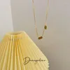 Kedjor Lucky Vintage Gold Plated Silver Color Necklace For Women Girls Korean Fashion ClaVicle Chain Jewelry SN2465
