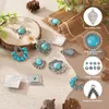 Collane con ciondolo Pandahall 16Pcs Forma mista Cielo blu Lacrima Pesce Sintetico Turchese Fascino in metallo per collana Bracciale Creazione di gioielli