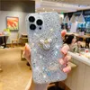 Custodie per cellulari Cute Cartoon 3D Bling Glitter Custodia per telefono in silicone trasparente per iPhone 14 13 Pro Max 12 11 X XS XR 7 8 Plus SE Custodia protettiva morbida L230731