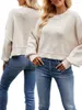 Women's Sweaters Women S Cozy Cable Knit Sweater Long Sleeve Crew Neck Solid Loose Pullover For Fall Winter