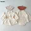 Kleidungssets Herbst Baby Mädchen Kleidung Schwester Outfit Langarm Strickpullover Strampler Mädchen Prinzessin Kleider Frühling Säugling Kinder 230802