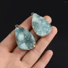 Pendant Necklaces 2 PCS Water Droplets Shape Natural Crystal Druzy Cluster Reiki Healing Jewelry Making DIY Necklace Earring Accessories