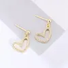 Ohrstecker 925 Sterling Silber Herz Gold Für Damen Modeschmuck Sterling-silver-jewelry Pendientes