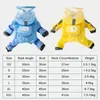 Abbigliamento per cani Giacca impermeabile per l'acqua Tuta Vestiti Impermeabile antipioggia Cappotto per animali domestici con cappuccio riflettente Cani da esterno XS-2XL