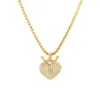 Catene ULJ Crown Heart Stainlss Steel Reinstones Ciondolo Collana Hip Hop Gioielli per uomo donna