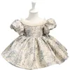 Abiti da bambina Abito da neonata infantile Tulle Battesimo per ragazze 1 ° anno Compleanno Perline Appliqued pizzo Festa nuziale Prom Abbigliamento per bambini 230802