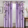 Curtain Romantic Rose Wedding Spring Design Modern 2 Pieces Thin Curtains For Living Room Bedroom Window Drape Decor