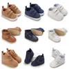 Första vandrare Valen Sina 0-18 Months Casual Sneakers White Baptism Shoes Boy Girl Classical Sport Soft Sole Pu Leather Multi-Color Walker