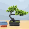 Flores decorativas Plantas artificiais Bonsai Mesa falsa Árvore interior Decoração de mesa Estatueta de pinho Decorações de plástico Escritório