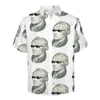 Mäns avslappnade skjortor Hamilton Musical Shirt Thug Glasses Beach Loose Hawaii Fashion Bluses Kortärmade grafiska överdimensionerade toppar