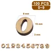 Storage Bottles 100 Pcs Wooden Numbers Unfinished Wood Slices Crafts For Scrapbooking Party Favors