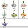 Dekorative Blumen, Maulbeer-Party, künstliche Blume, Staubblatt, Drahtstiel/Eheblätter, DIY-Kranz, Hochzeitsbox-Dekoration, Fake
