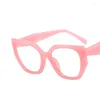 Солнцезащитные очки Прозрачные декоративные анти -синие световые полигоны кошачьи глаза без диоптрических роскошных модных модных модных модных