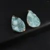 Pendant Necklaces 2 PCS Water Droplets Shape Natural Crystal Druzy Cluster Reiki Healing Jewelry Making DIY Necklace Earring Accessories